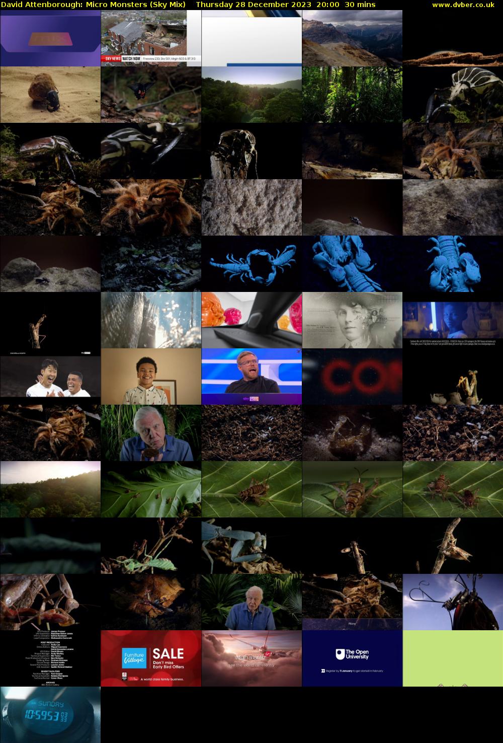 David Attenborough: Micro Monsters (Sky Mix) Thursday 28 December 2023 20:00 - 20:30