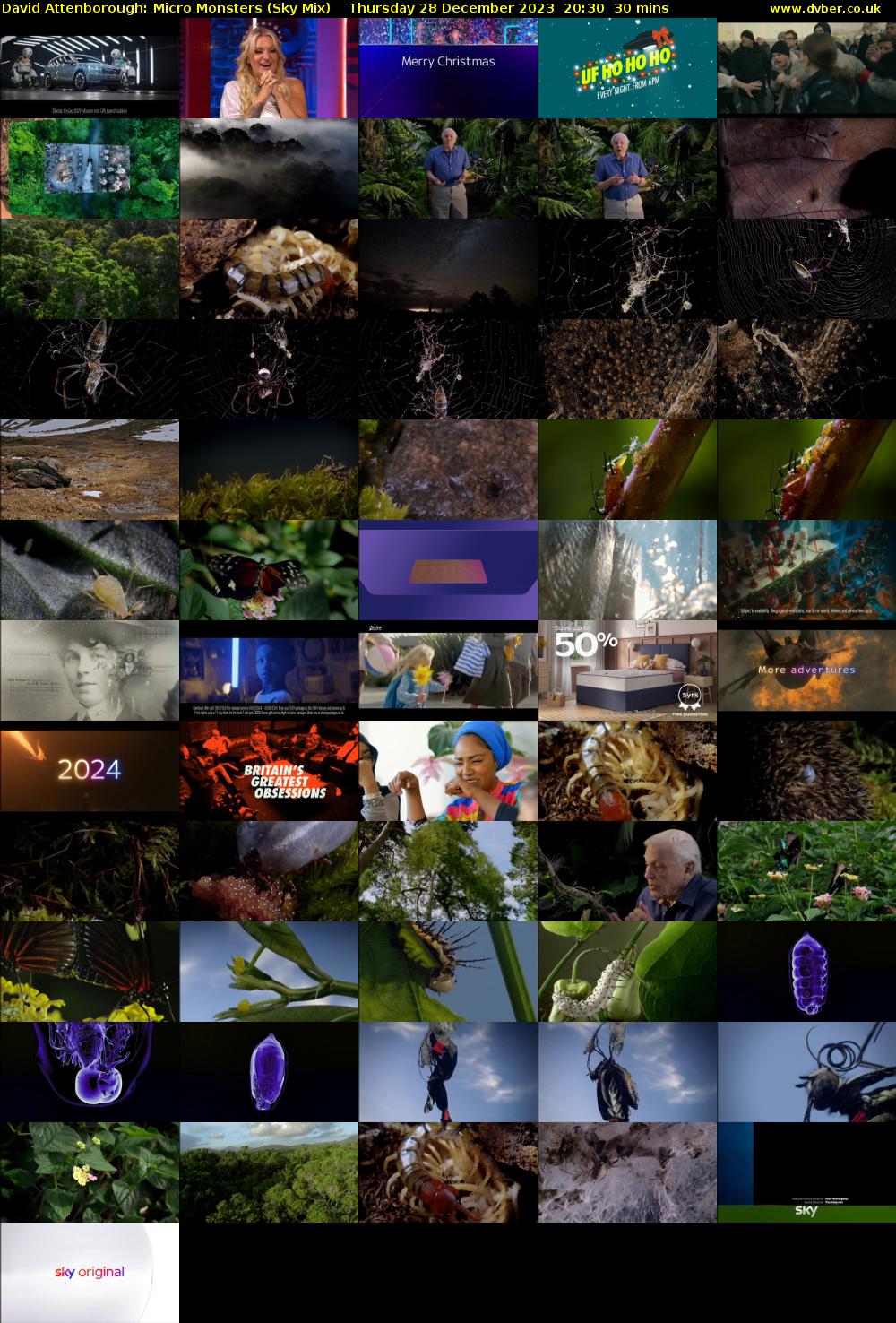 David Attenborough: Micro Monsters (Sky Mix) Thursday 28 December 2023 20:30 - 21:00