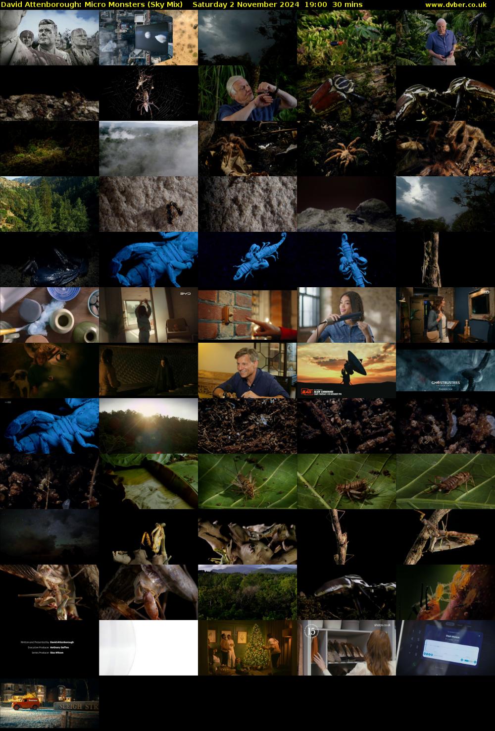 David Attenborough: Micro Monsters (Sky Mix) Saturday 2 November 2024 19:00 - 19:30