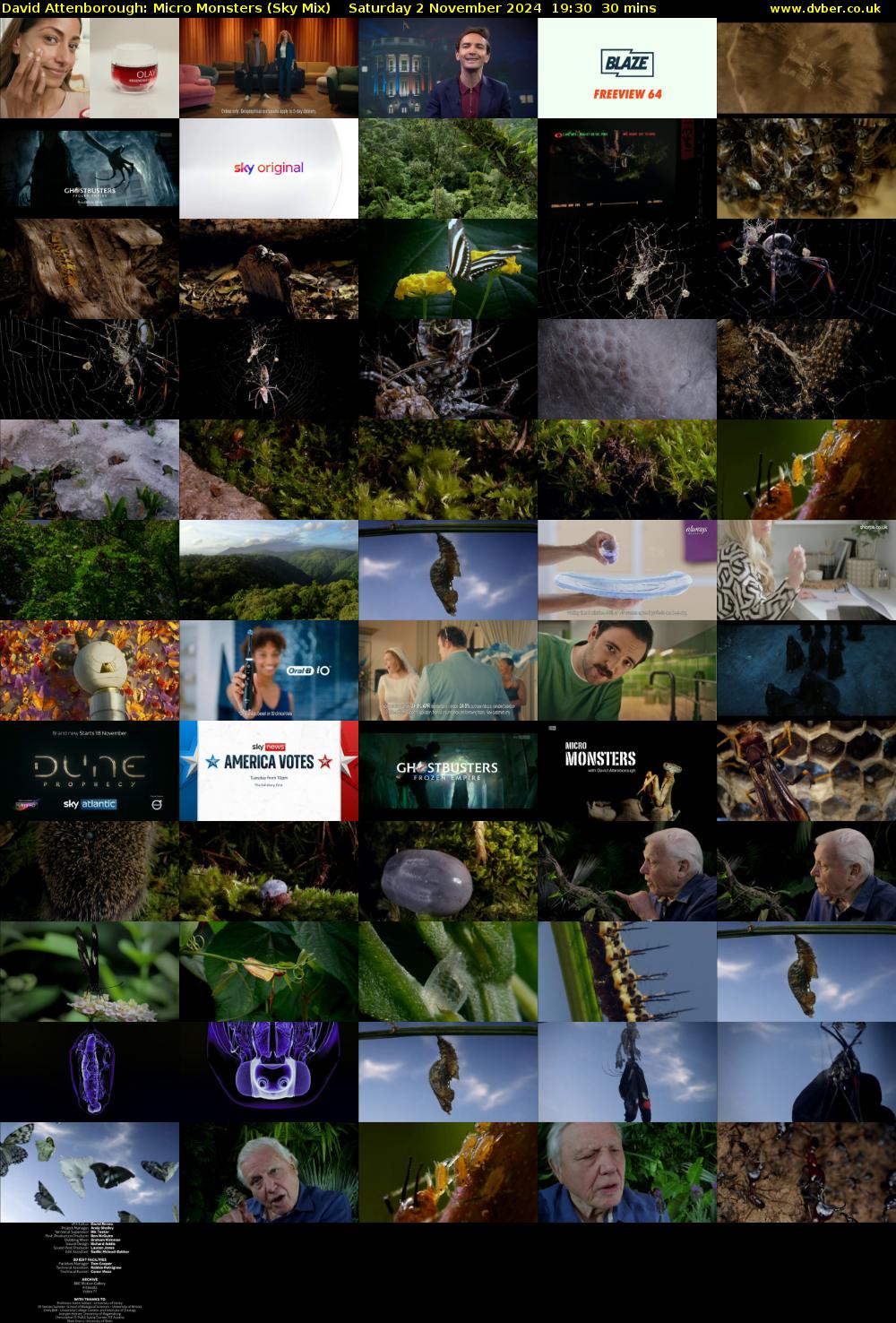 David Attenborough: Micro Monsters (Sky Mix) Saturday 2 November 2024 19:30 - 20:00
