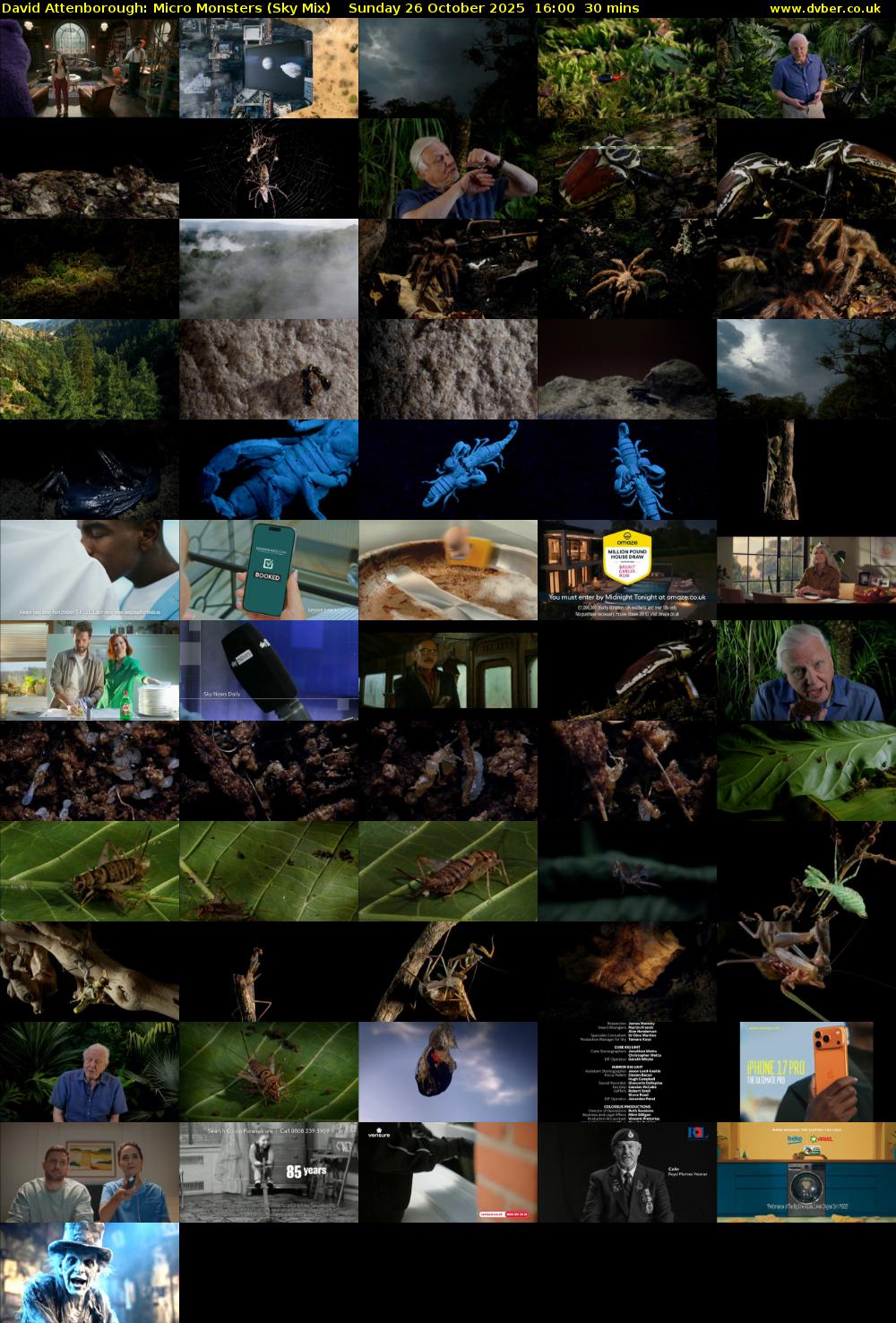 David Attenborough: Micro Monsters (Sky Mix) Sunday 26 October 2025 16:00 - 16:30