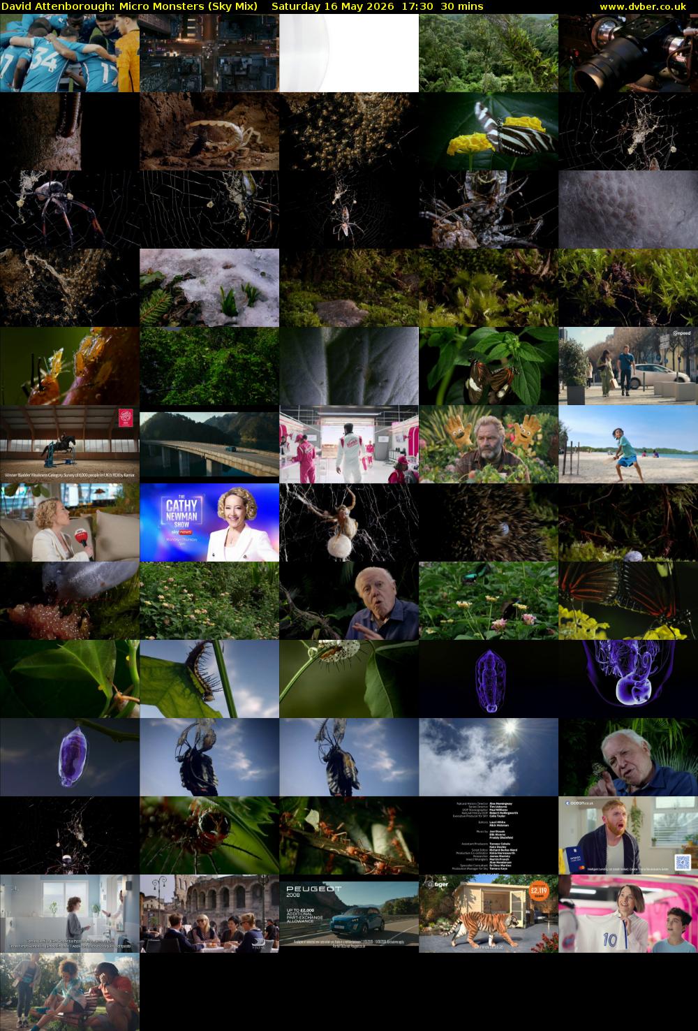 David Attenborough: Micro Monsters (Sky Mix) Saturday 16 May 2026 17:30 - 18:00