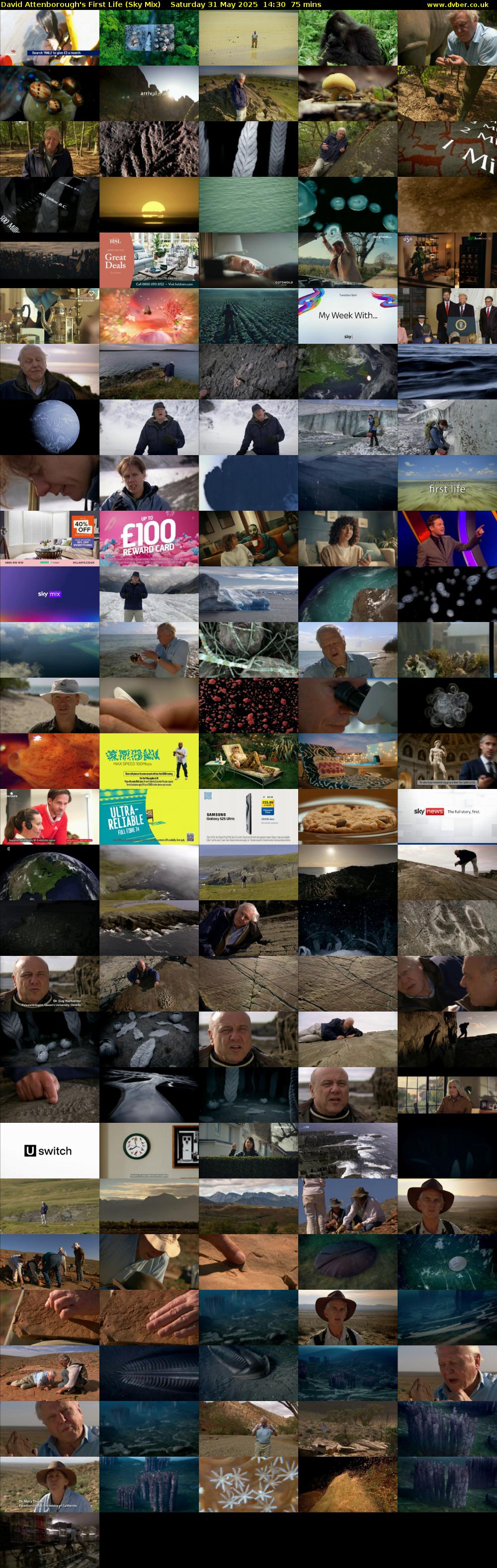 David Attenborough's First Life (Sky Mix) Saturday 31 May 2025 14:30 - 15:45