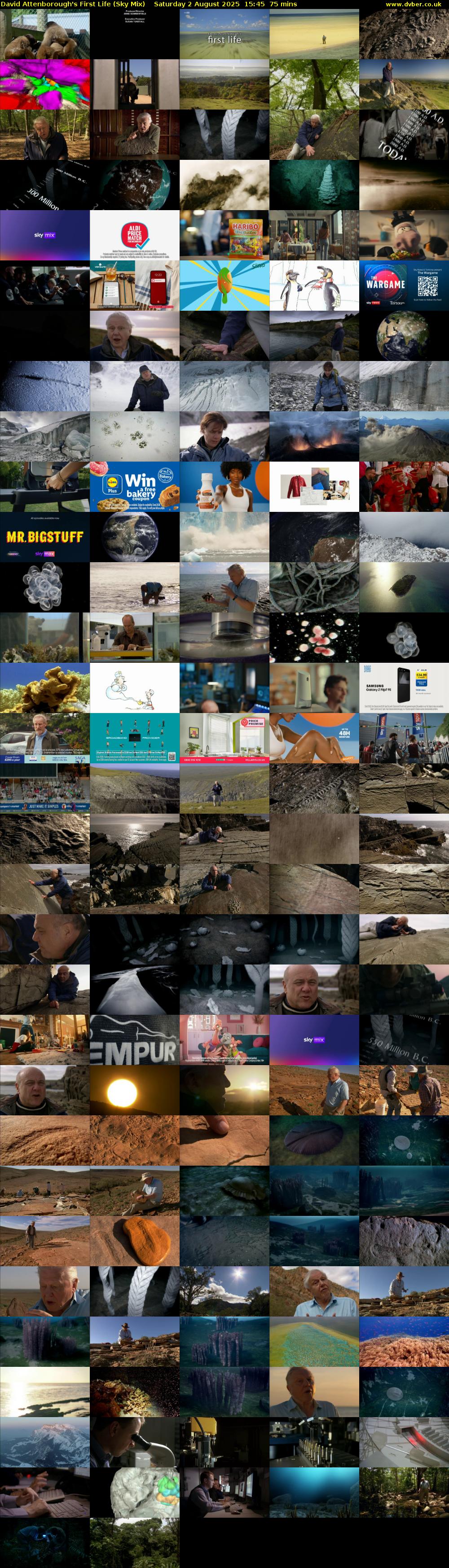 David Attenborough's First Life (Sky Mix) Saturday 2 August 2025 15:45 - 17:00