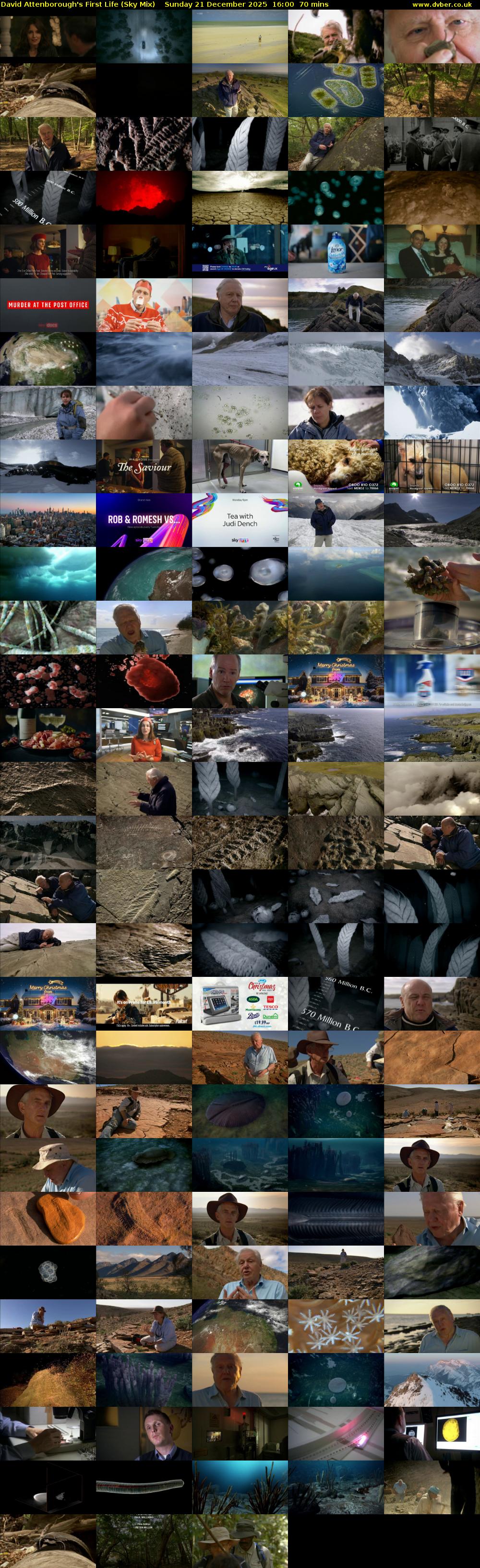 David Attenborough's First Life (Sky Mix) Sunday 21 December 2025 16:00 - 17:10