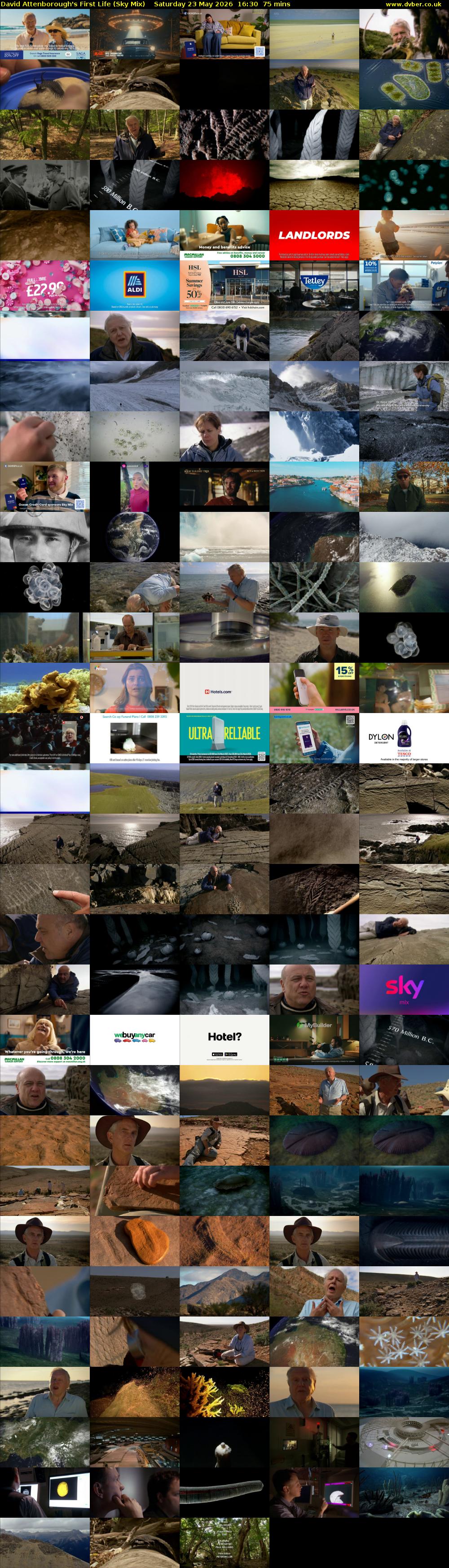 David Attenborough's First Life (Sky Mix) Saturday 23 May 2026 16:30 - 17:45