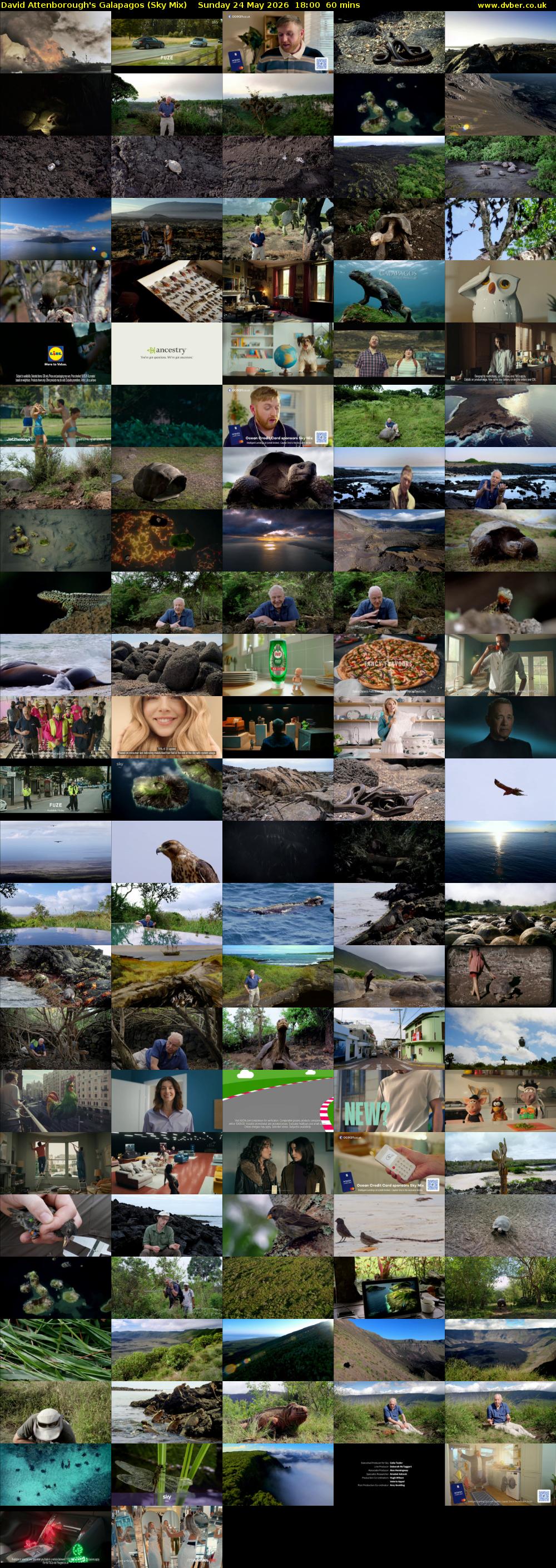 David Attenborough's Galapagos (Sky Mix) Sunday 24 May 2026 18:00 - 19:00