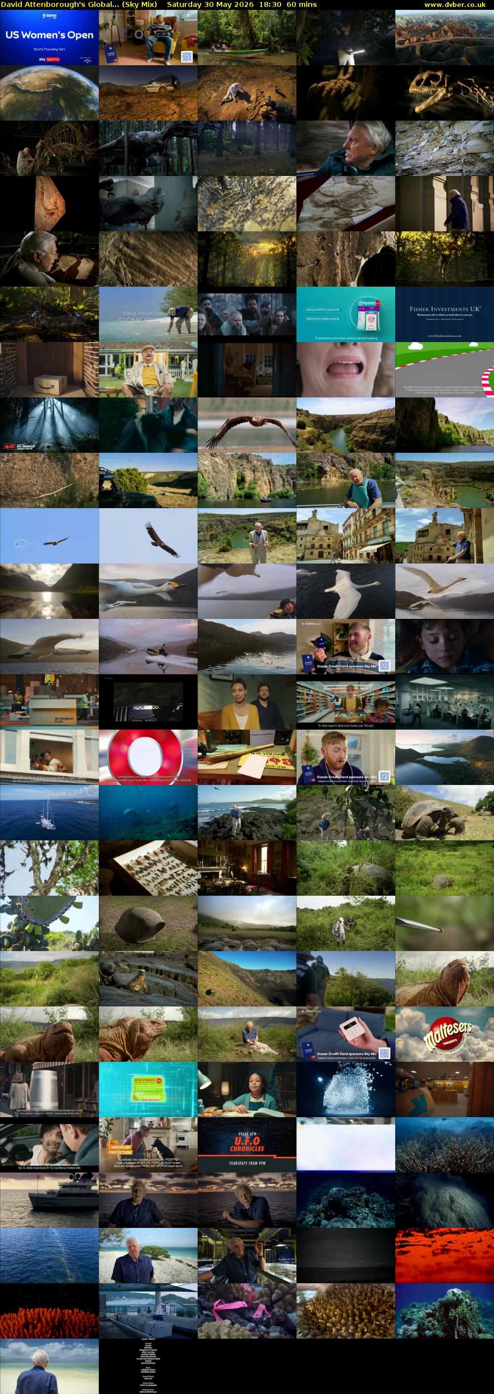 David Attenborough's Global... (Sky Mix) Saturday 30 May 2026 18:30 - 19:30