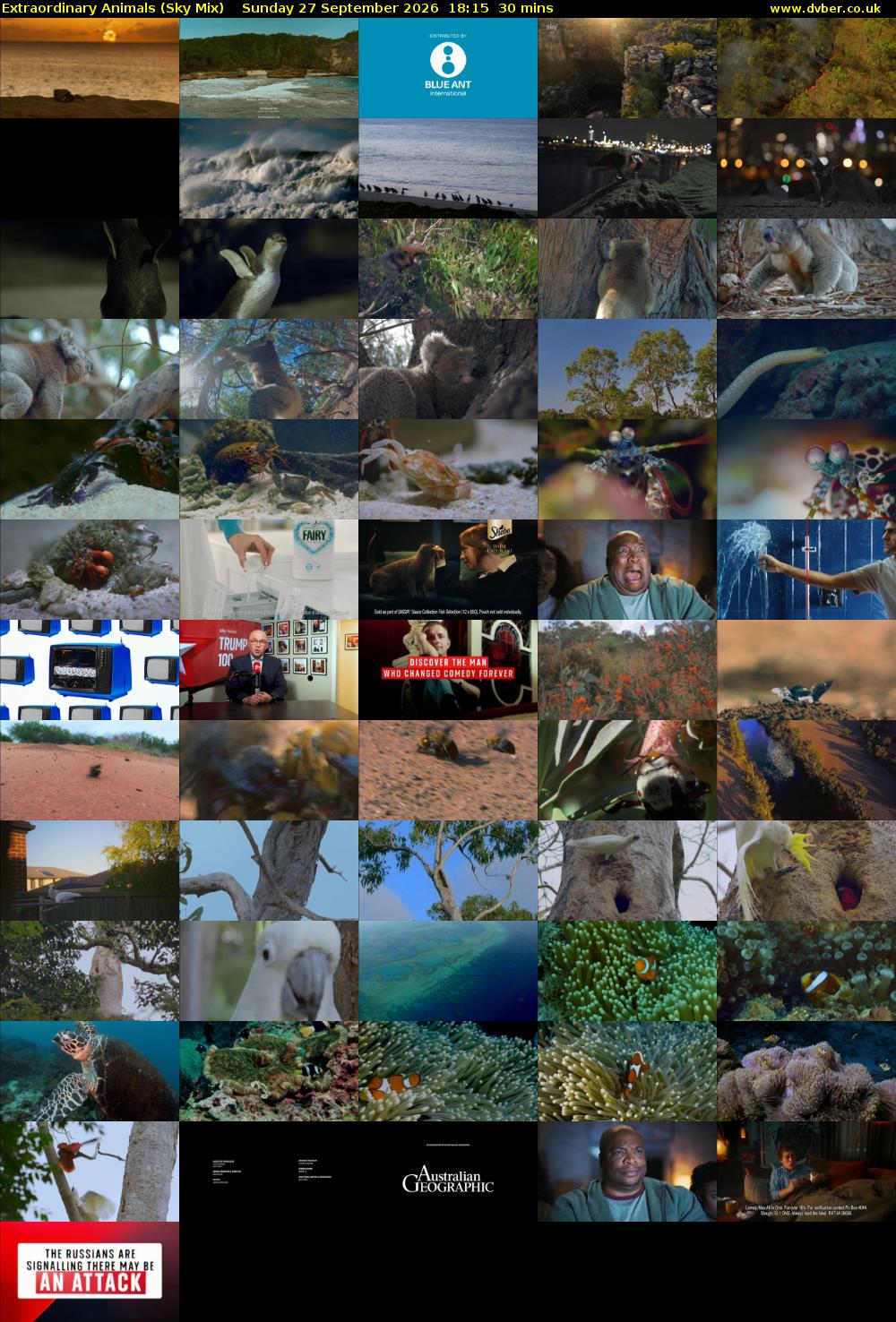 Extraordinary Animals (Sky Mix) Sunday 27 September 2026 18:15 - 18:45