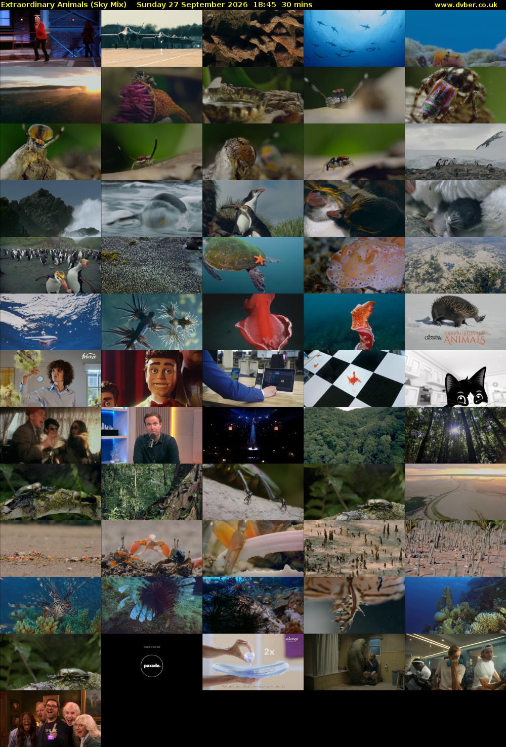 Extraordinary Animals (Sky Mix) Sunday 27 September 2026 18:45 - 19:15