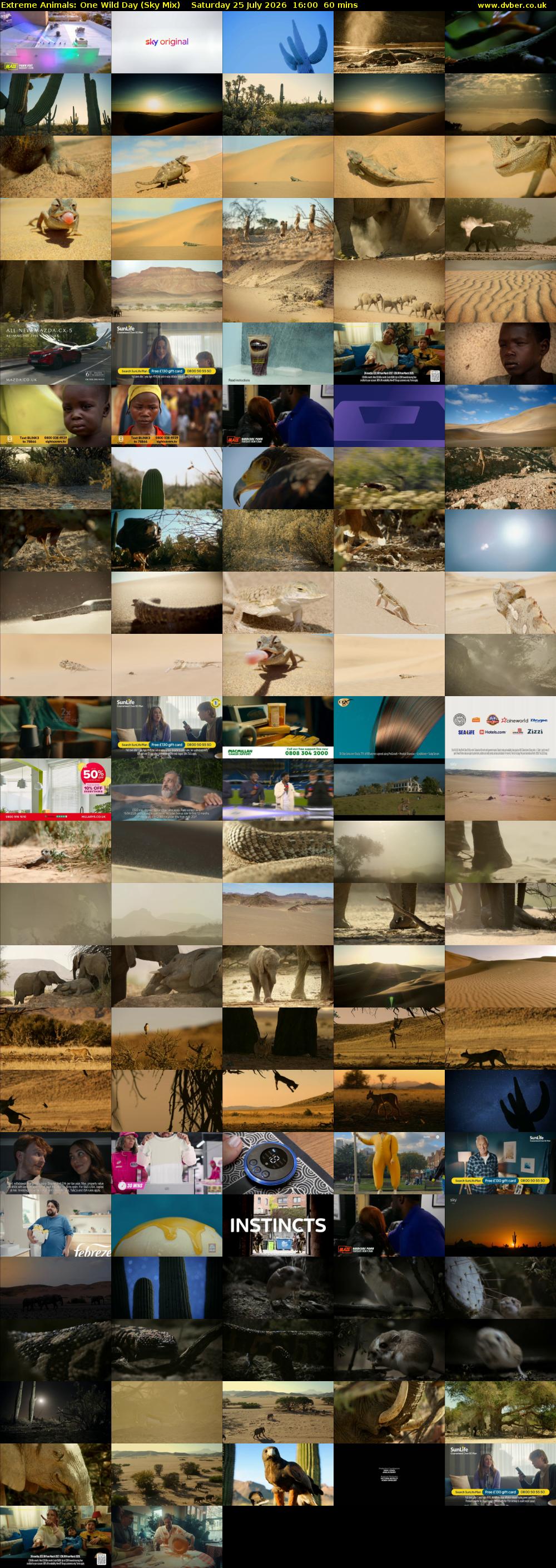 Extreme Animals: One Wild Day (Sky Mix) Saturday 25 July 2026 16:00 - 17:00