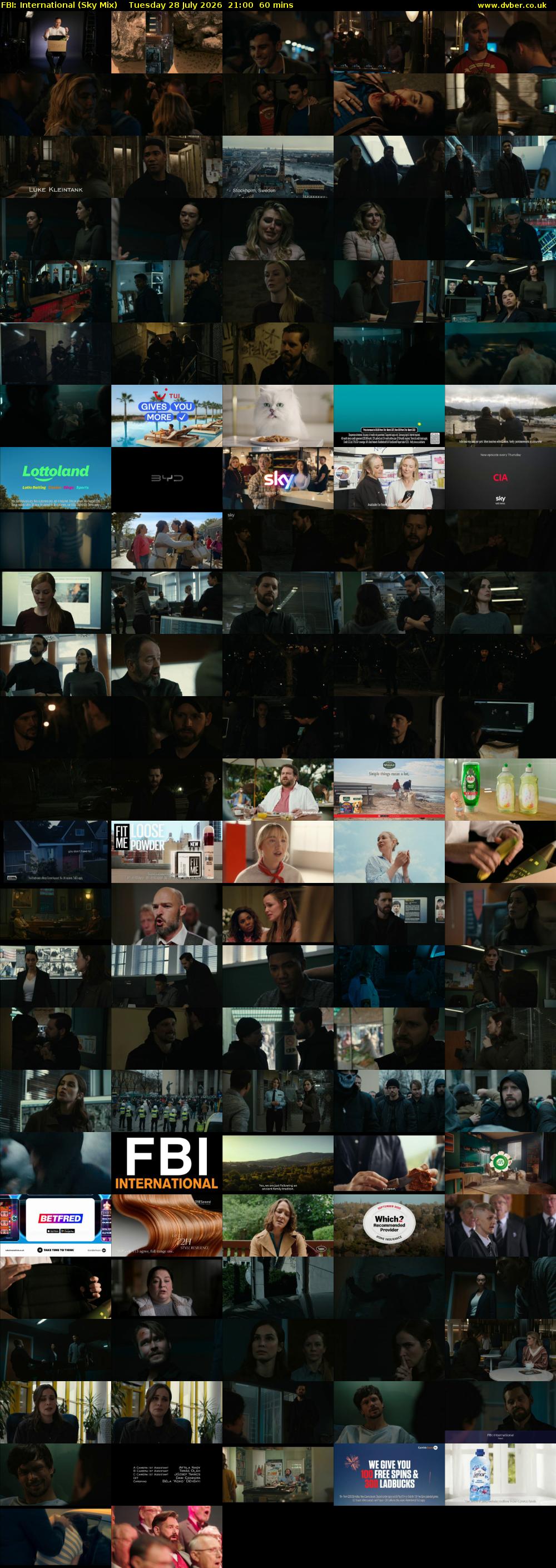 FBI: International (Sky Mix) Tuesday 28 July 2026 21:00 - 22:00