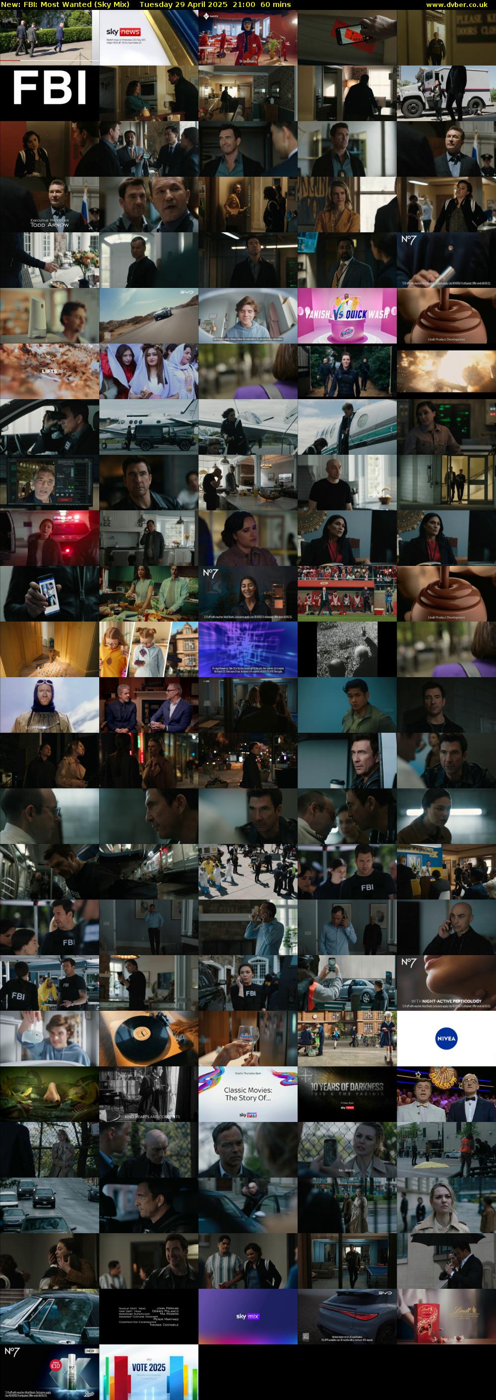 FBI: Most Wanted (Sky Mix) Tuesday 29 April 2025 21:00 - 22:00