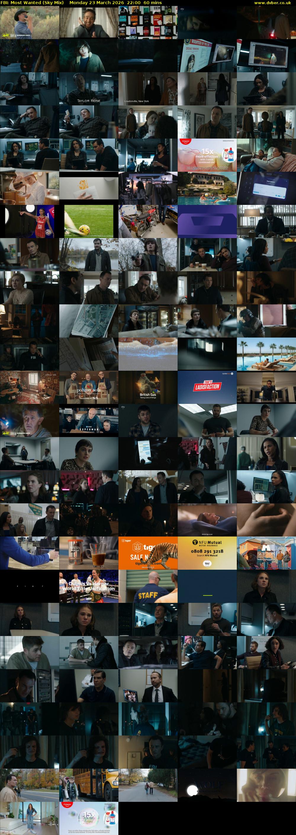 FBI: Most Wanted (Sky Mix) Monday 23 March 2026 22:00 - 23:00