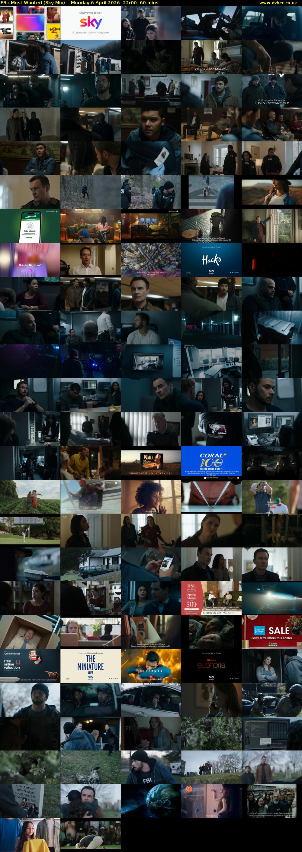 FBI: Most Wanted (Sky Mix) Monday 6 April 2026 22:00 - 23:00