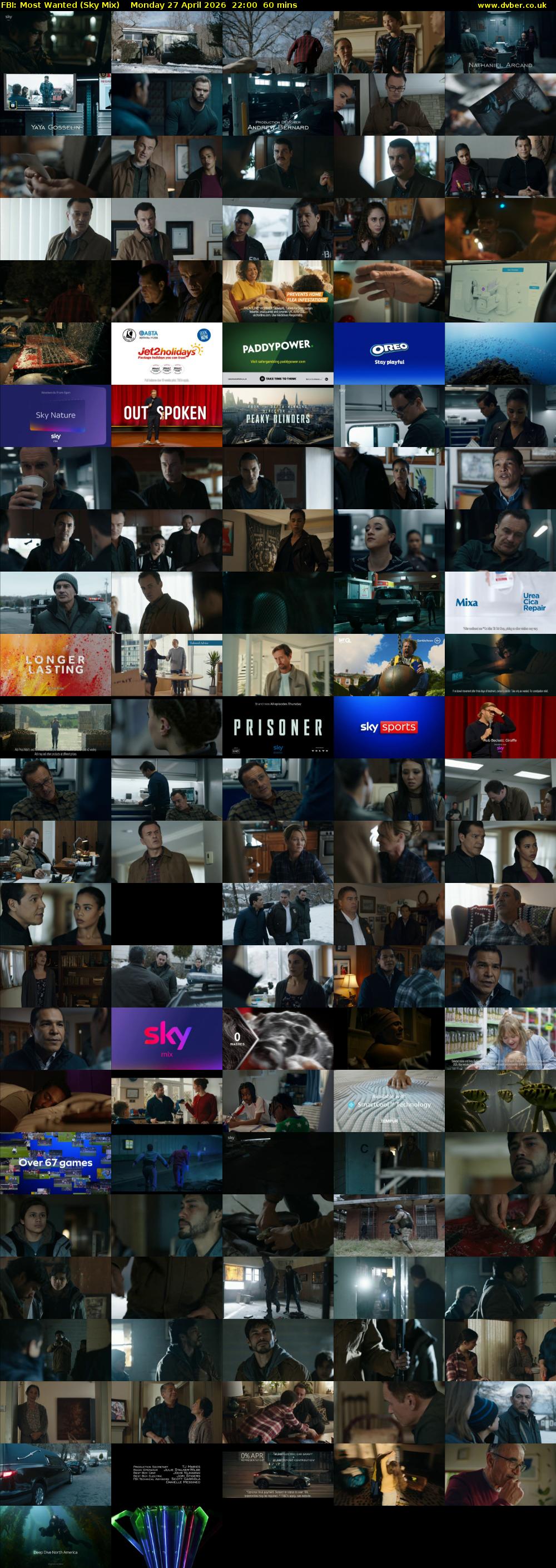 FBI: Most Wanted (Sky Mix) Monday 27 April 2026 22:00 - 23:00