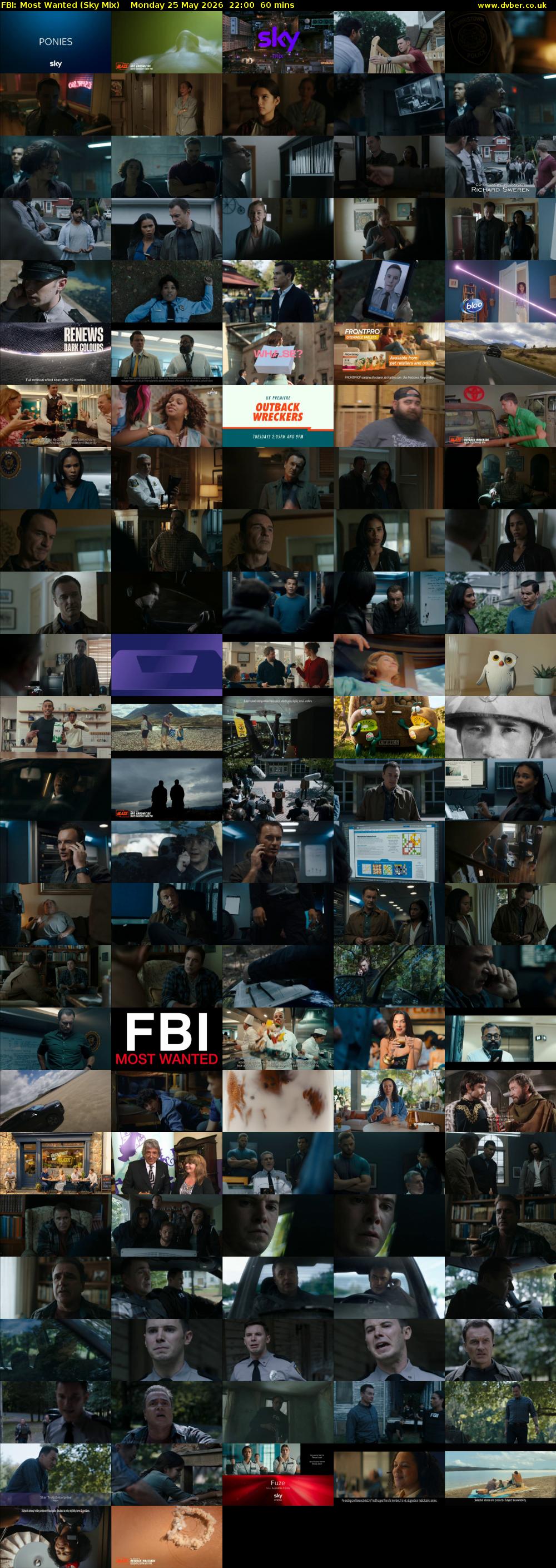 FBI: Most Wanted (Sky Mix) Monday 25 May 2026 22:00 - 23:00