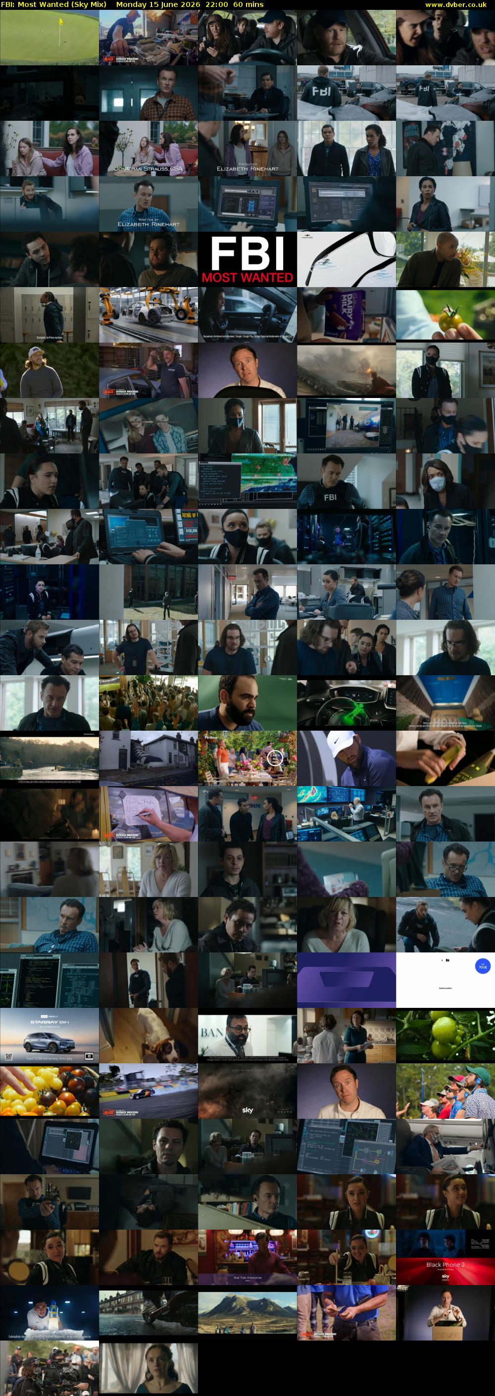 FBI: Most Wanted (Sky Mix) Monday 15 June 2026 22:00 - 23:00