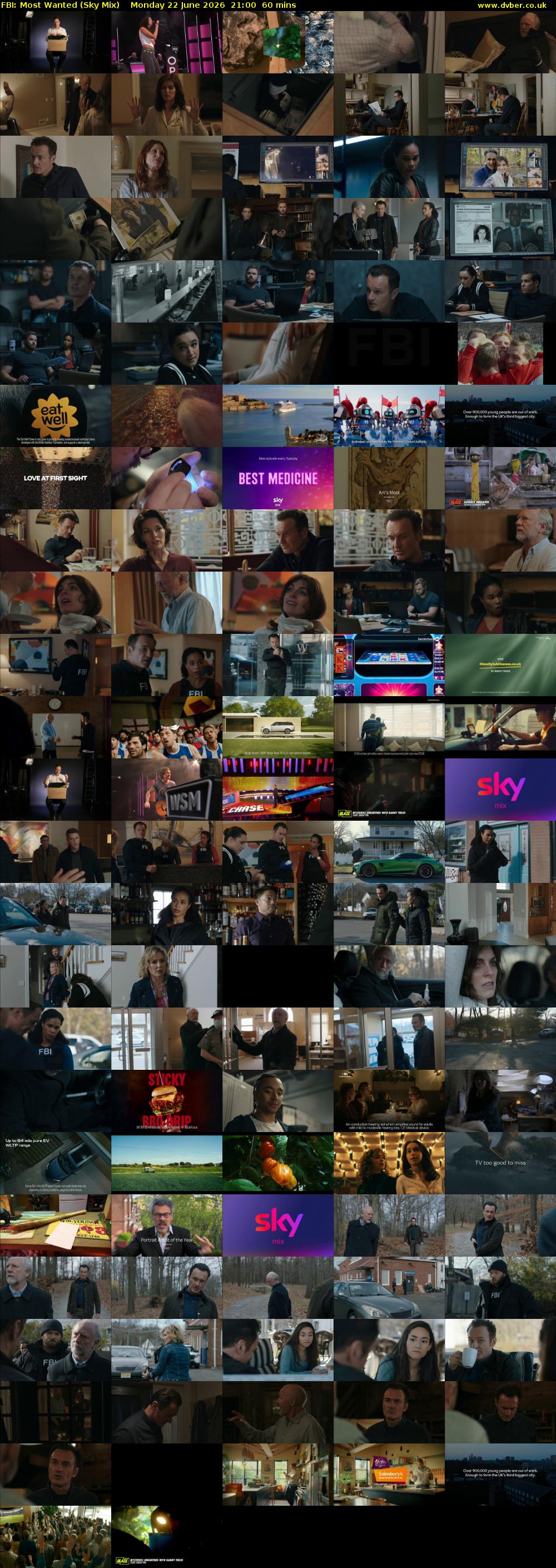 FBI: Most Wanted (Sky Mix) Monday 22 June 2026 21:00 - 22:00