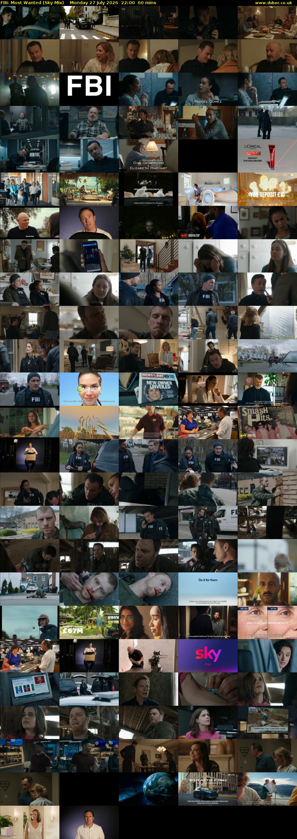 FBI: Most Wanted (Sky Mix) Monday 27 July 2026 22:00 - 23:00