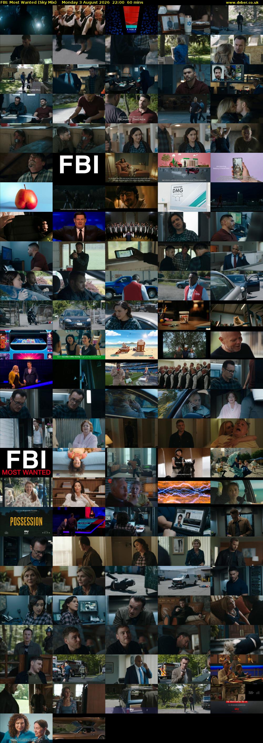 FBI: Most Wanted (Sky Mix) Monday 3 August 2026 22:00 - 23:00