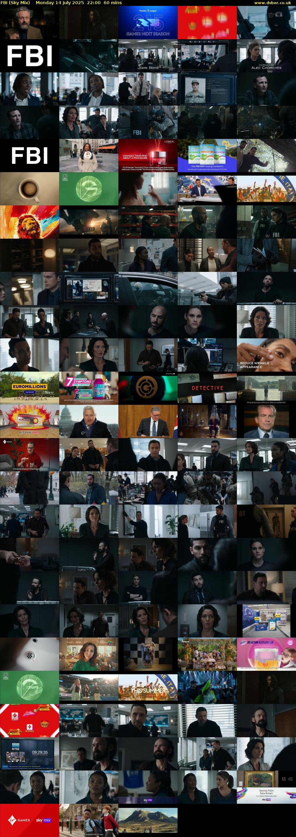FBI (Sky Mix) Monday 14 July 2025 22:00 - 23:00