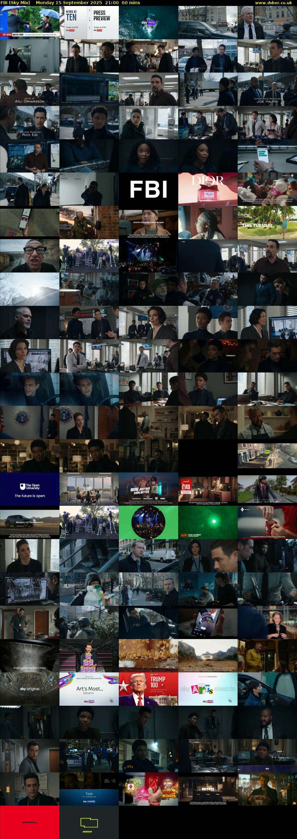 FBI (Sky Mix) Monday 15 September 2025 21:00 - 22:00