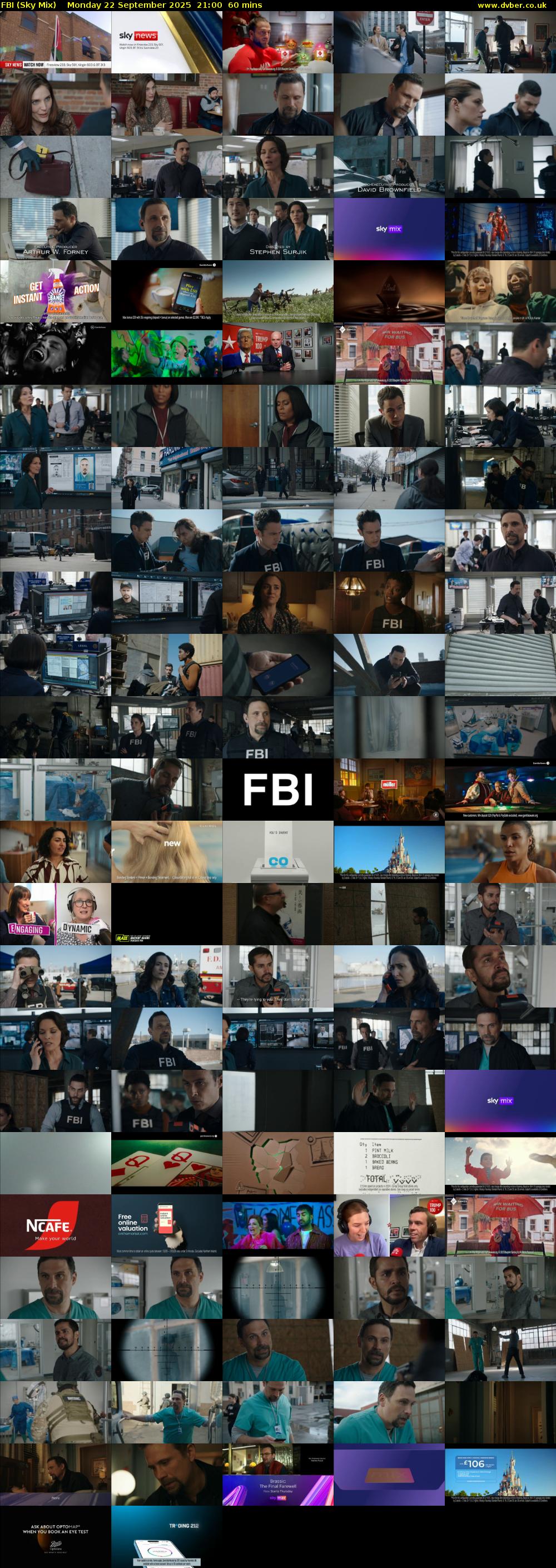 FBI (Sky Mix) Monday 22 September 2025 21:00 - 22:00