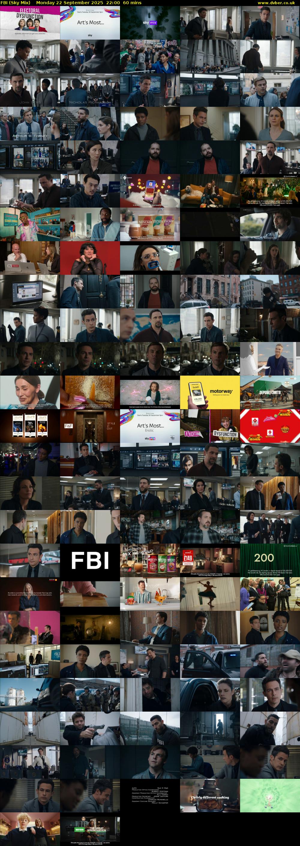 FBI (Sky Mix) Monday 22 September 2025 22:00 - 23:00