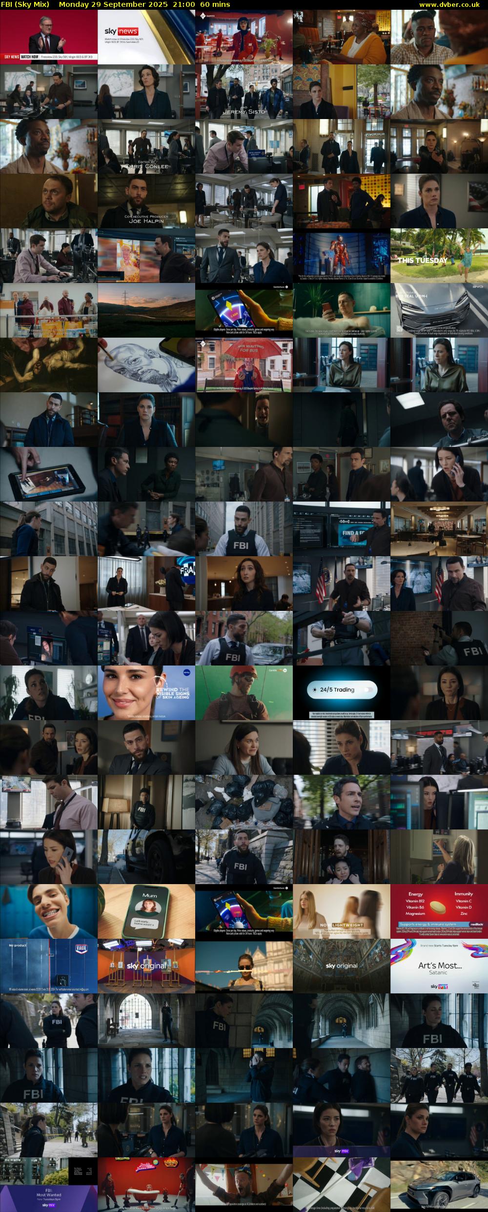 FBI (Sky Mix) Monday 29 September 2025 21:00 - 22:00