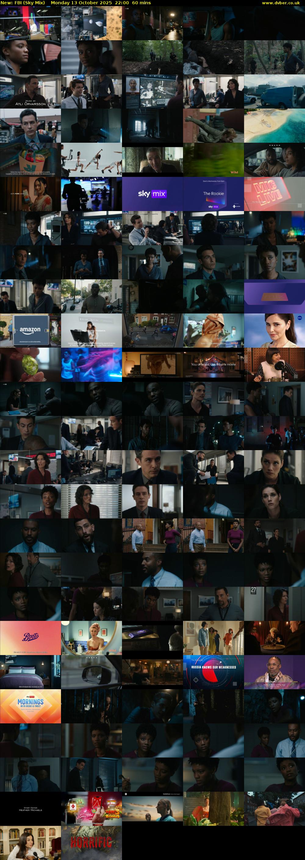 FBI (Sky Mix) Monday 13 October 2025 22:00 - 23:00