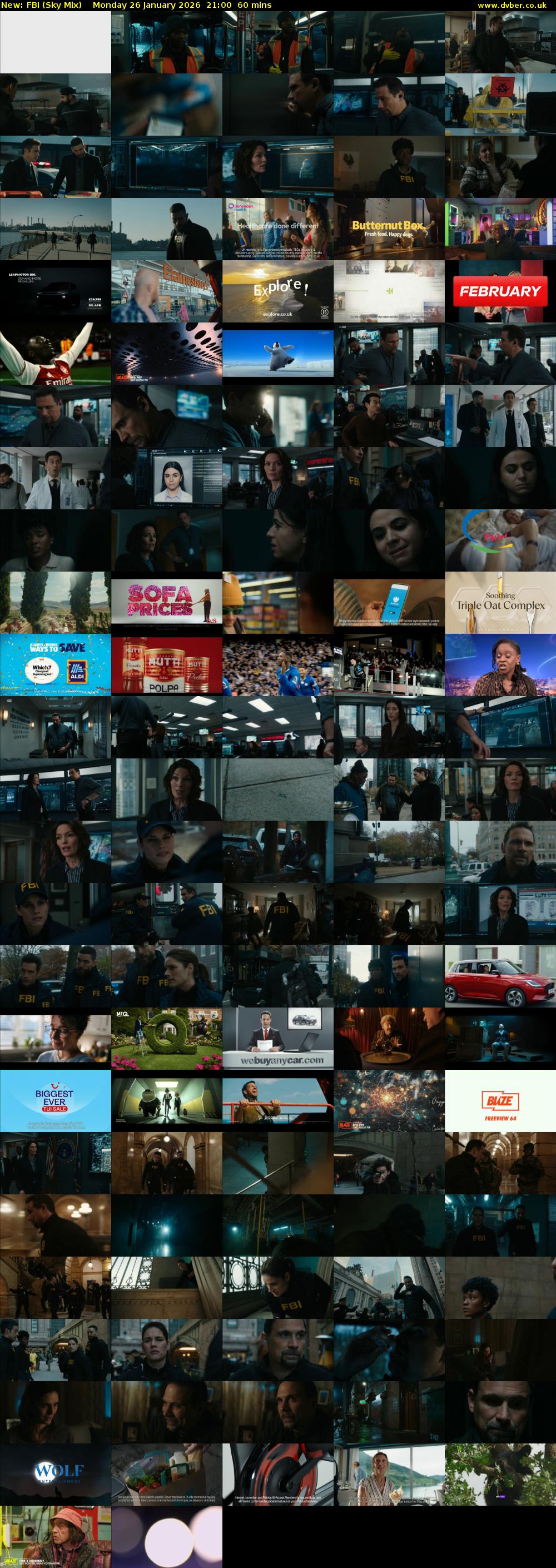 FBI (Sky Mix) Monday 26 January 2026 21:00 - 22:00