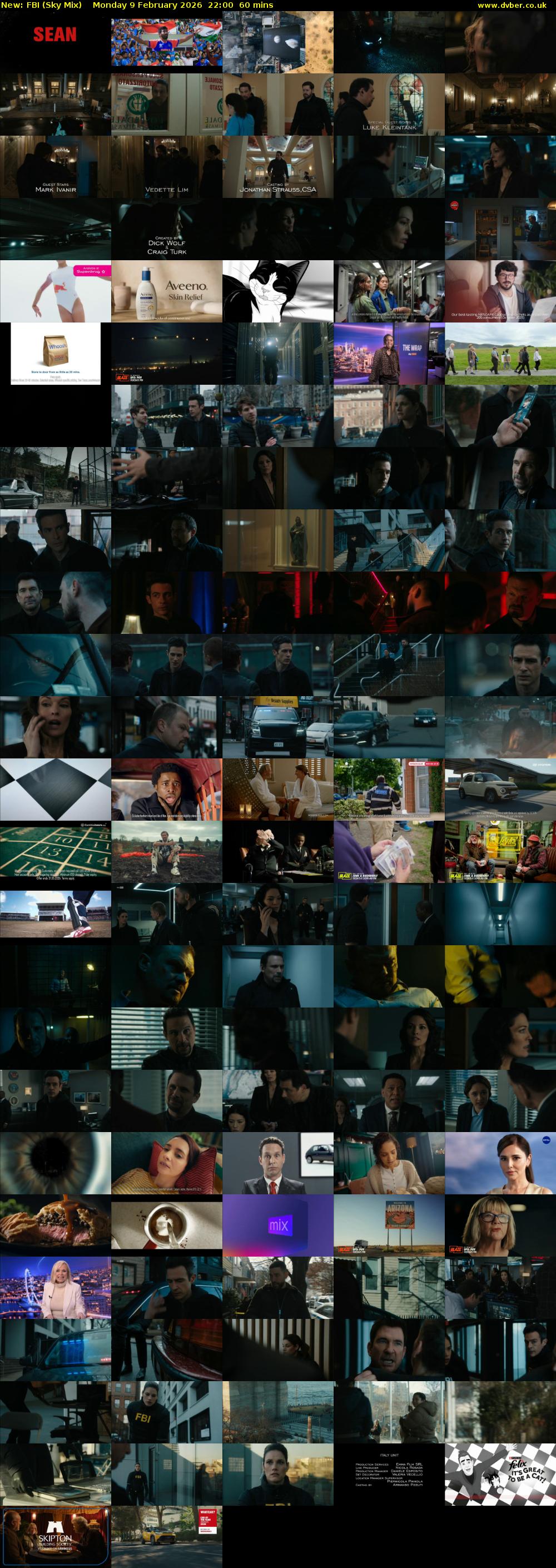 FBI (Sky Mix) Monday 9 February 2026 22:00 - 23:00