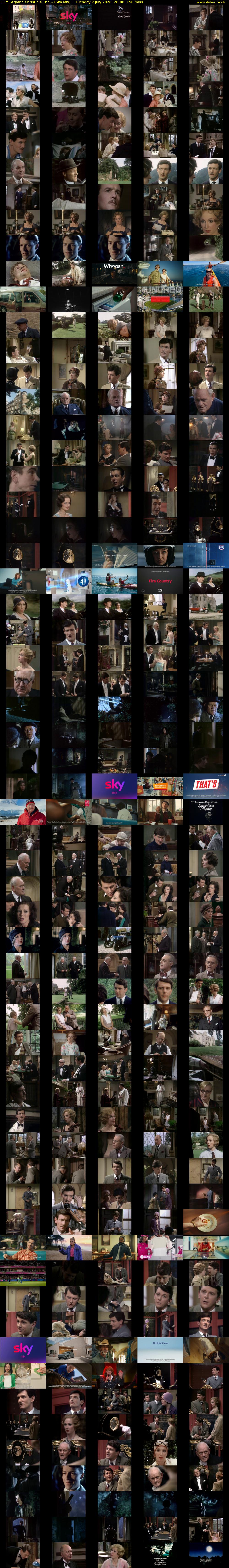 FILM: Agatha Christie's The... (Sky Mix) Tuesday 7 July 2026 20:00 - 22:30
