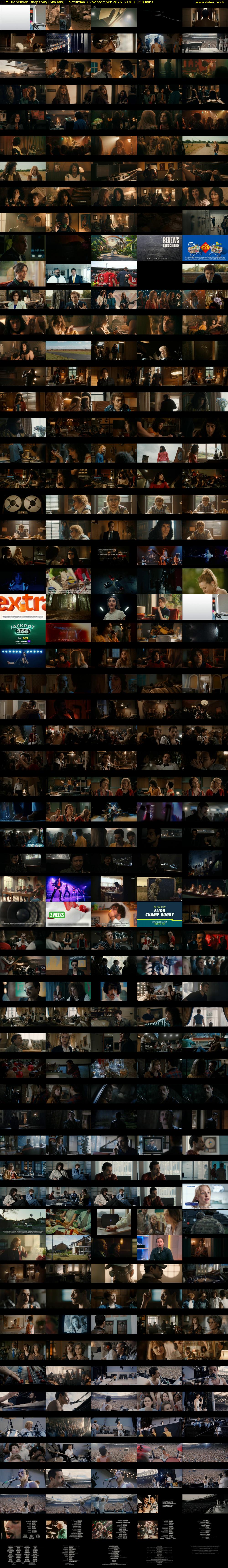 FILM: Bohemian Rhapsody (Sky Mix) Saturday 26 September 2026 21:00 - 23:30