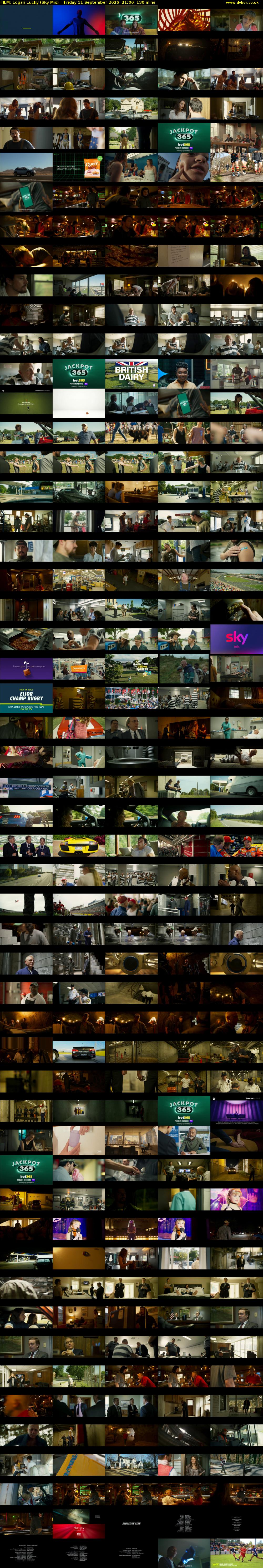 FILM: Logan Lucky (Sky Mix) Friday 11 September 2026 21:00 - 23:10