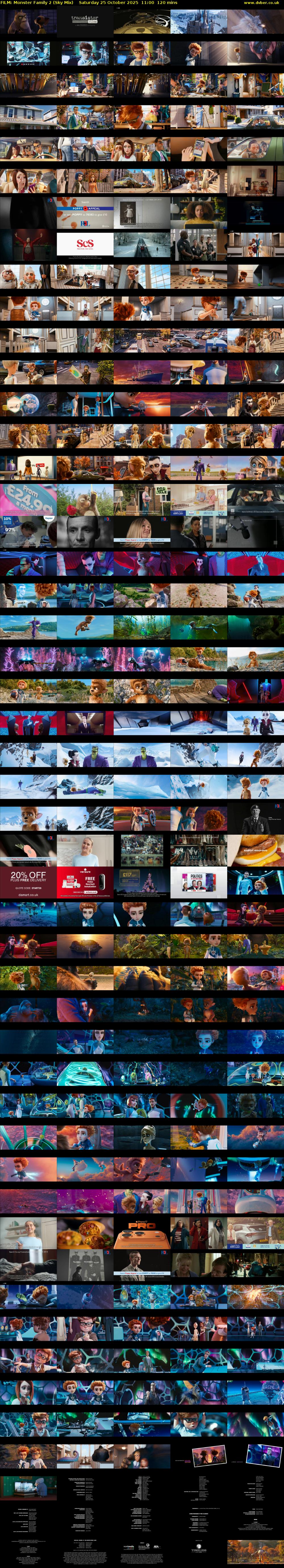 FILM: Monster Family 2 (Sky Mix) Saturday 25 October 2025 11:00 - 13:00