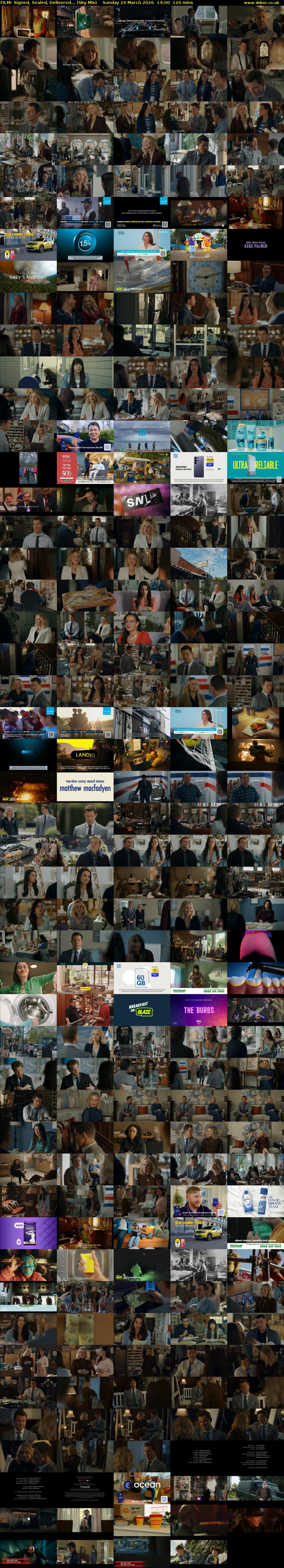 FILM: Signed, Sealed, Delivered... (Sky Mix) Sunday 29 March 2026 14:00 - 16:00