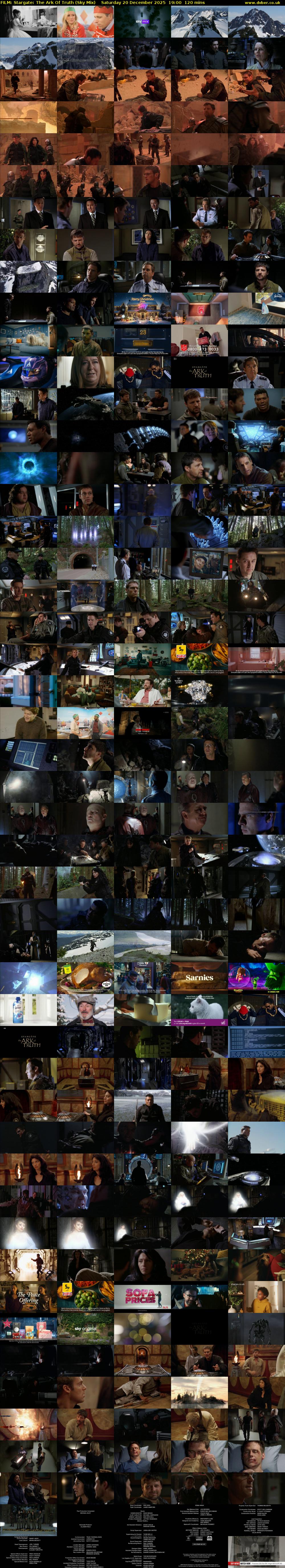 FILM: Stargate: The Ark Of Truth (Sky Mix) Saturday 20 December 2025 19:00 - 21:00