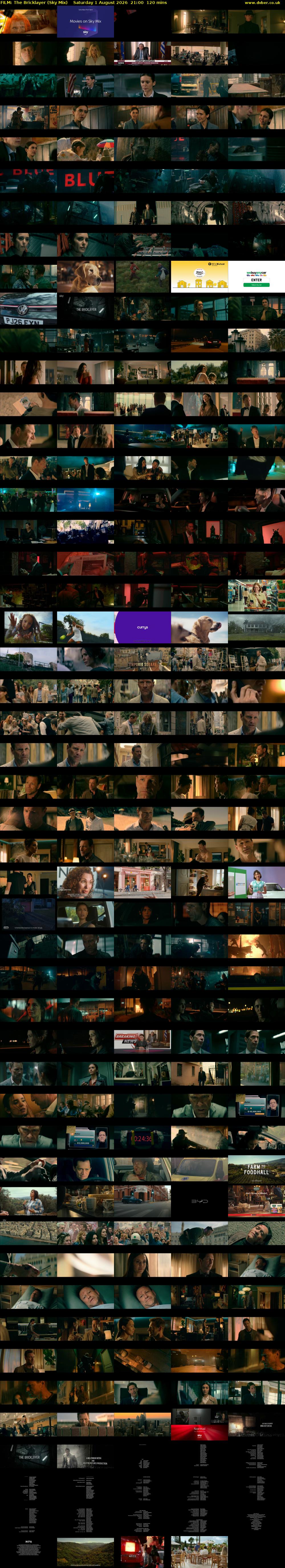 FILM: The Bricklayer (Sky Mix) Saturday 1 August 2026 21:00 - 23:00