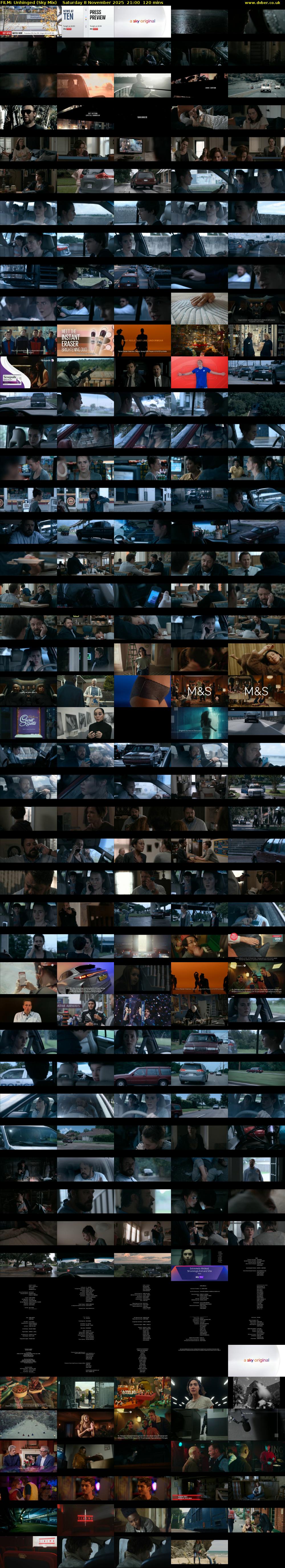 FILM: Unhinged (Sky Mix) Saturday 8 November 2025 21:00 - 23:00