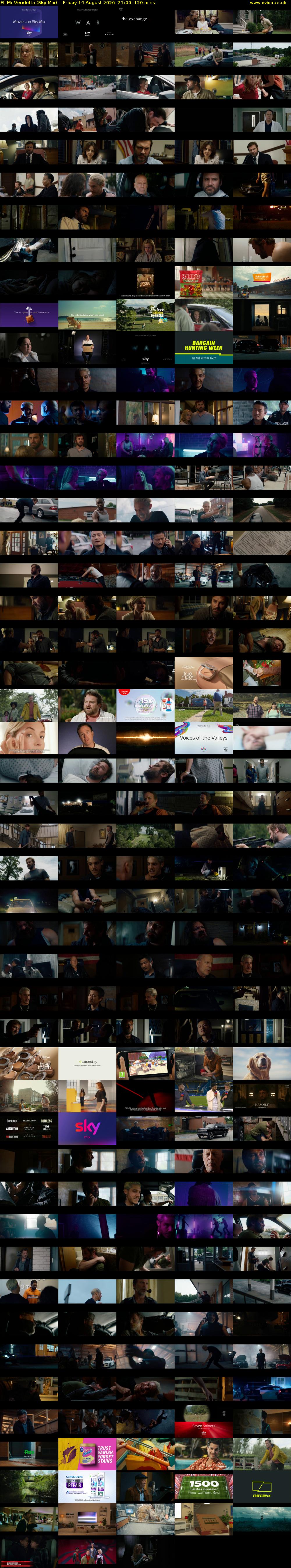 FILM: Vendetta (Sky Mix) Friday 14 August 2026 21:00 - 23:00