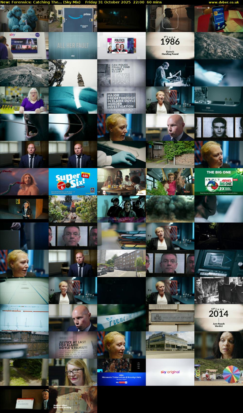 Forensics: Catching The... (Sky Mix) Friday 31 October 2025 22:00 - 23:00