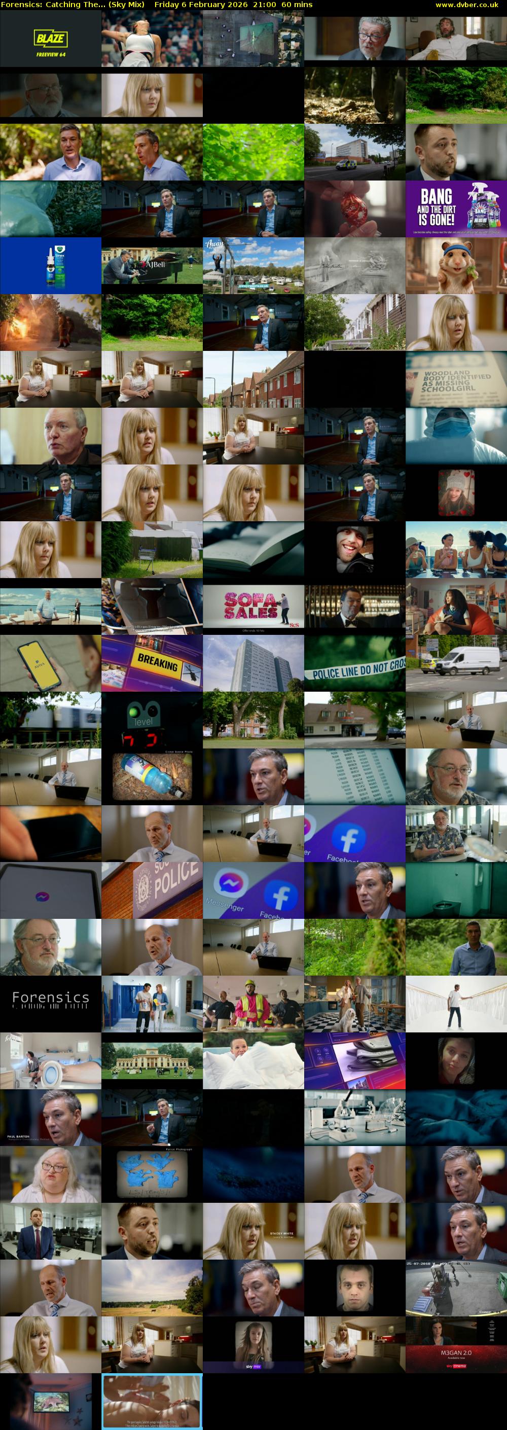 Forensics: Catching The... (Sky Mix) Friday 6 February 2026 21:00 - 22:00