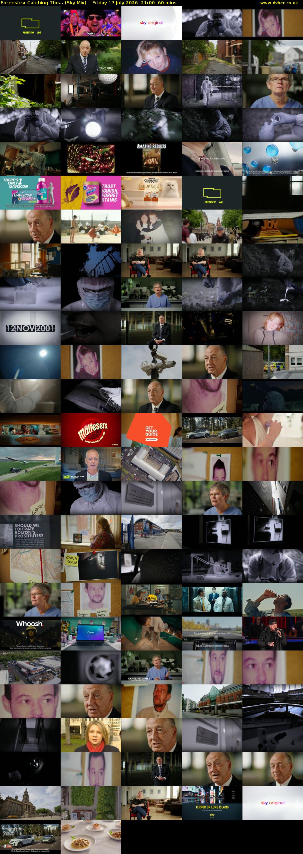 Forensics: Catching The... (Sky Mix) Friday 17 July 2026 21:00 - 22:00