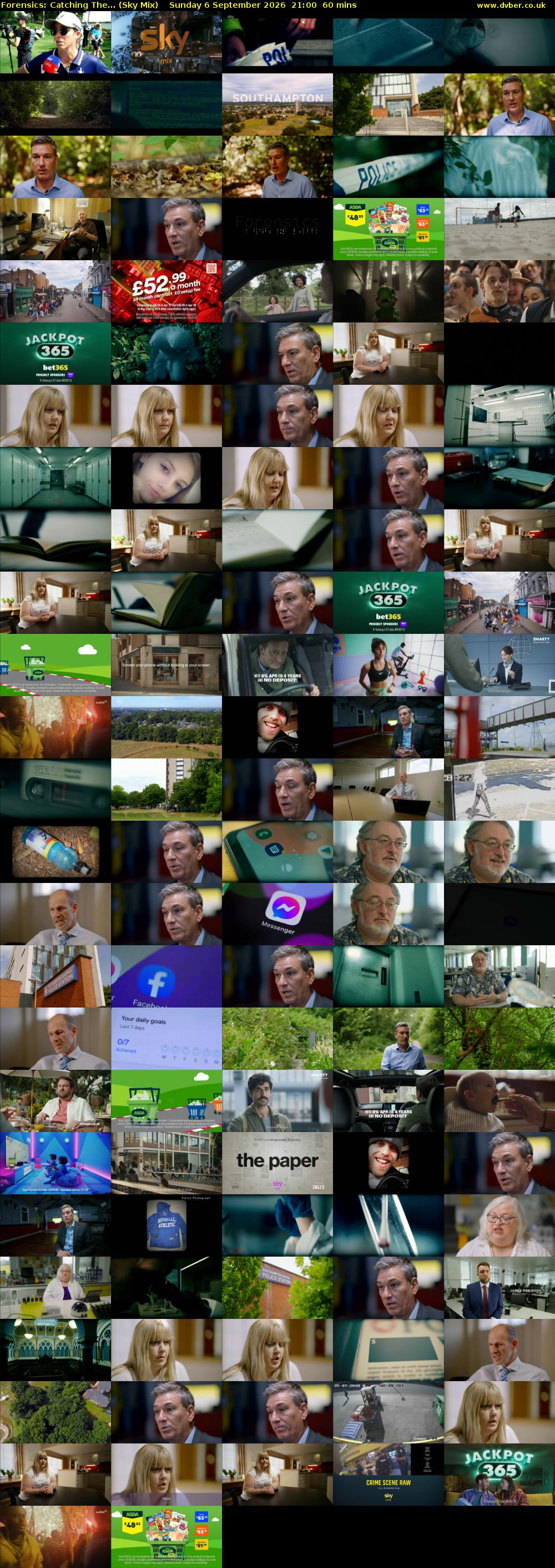 Forensics: Catching The... (Sky Mix) Sunday 6 September 2026 21:00 - 22:00