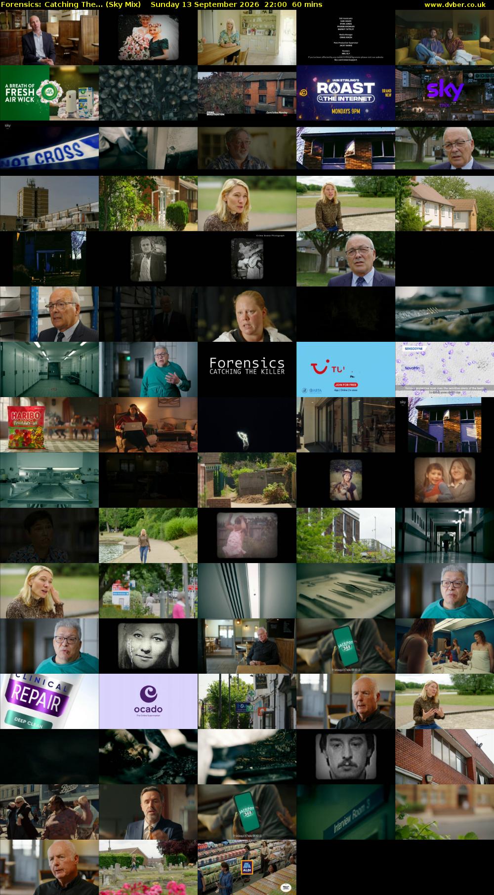 Forensics: Catching The... (Sky Mix) Sunday 13 September 2026 22:00 - 23:00