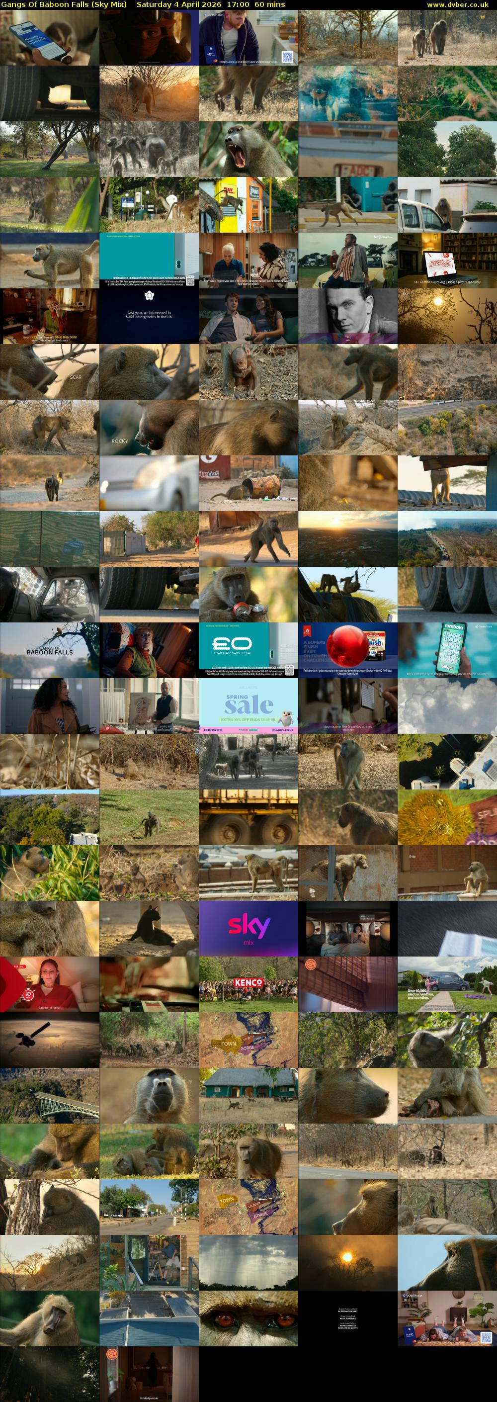 Gangs Of Baboon Falls (Sky Mix) Saturday 4 April 2026 17:00 - 18:00