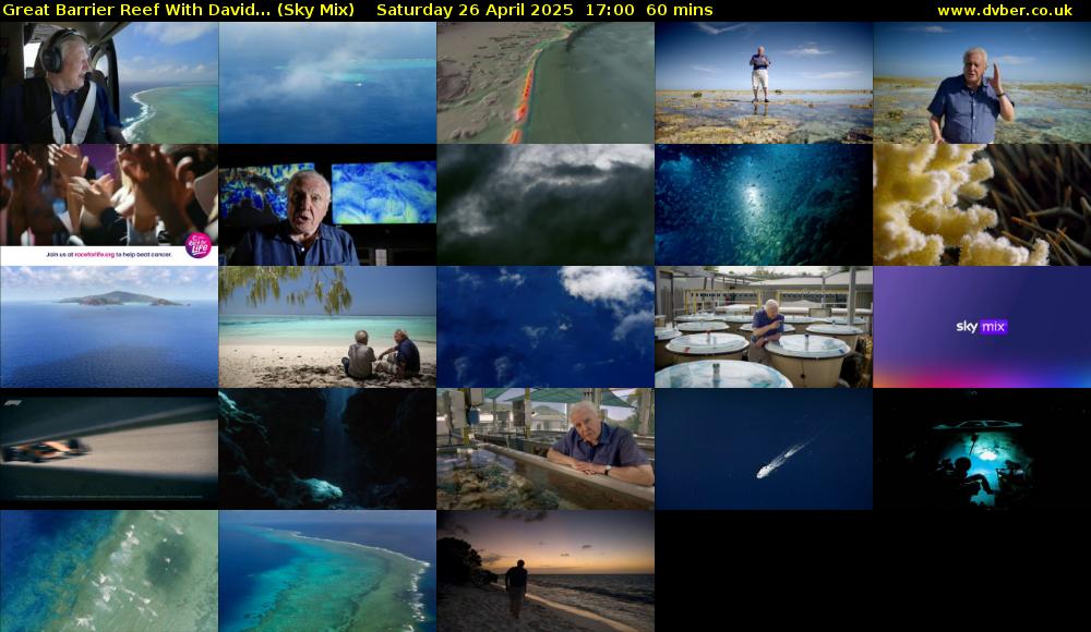 Great Barrier Reef With David... (Sky Mix) Saturday 26 April 2025 17:00 - 18:00