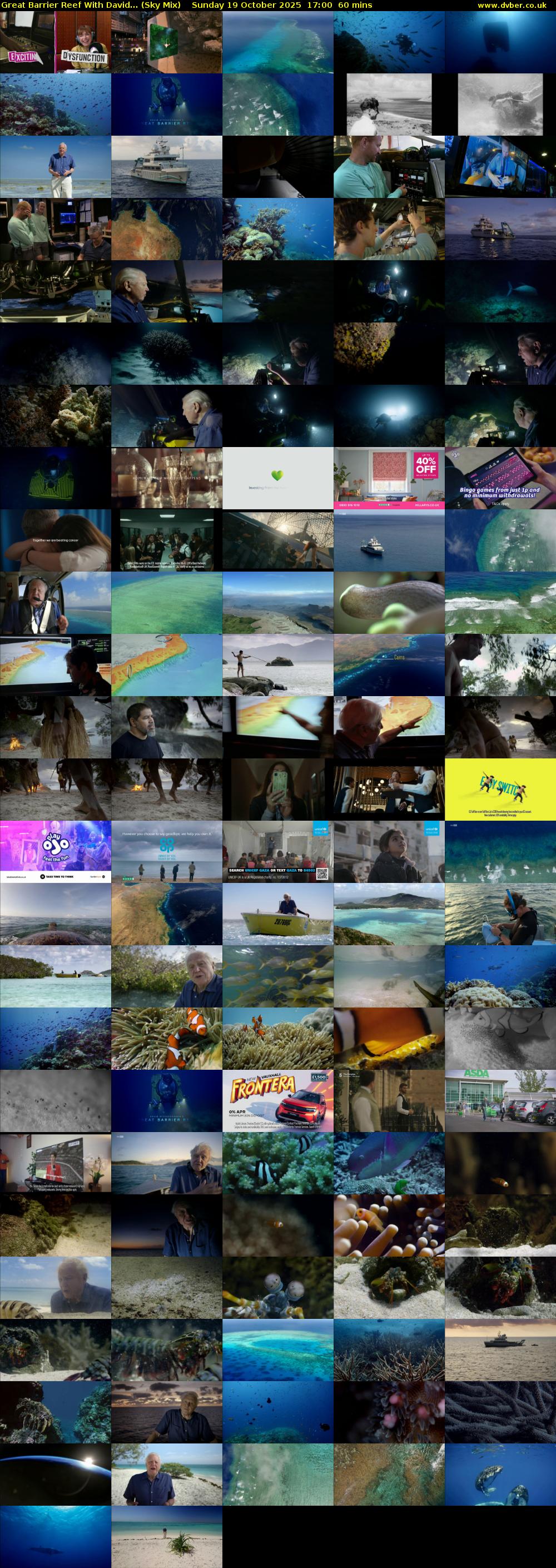 Great Barrier Reef With David... (Sky Mix) Sunday 19 October 2025 17:00 - 18:00